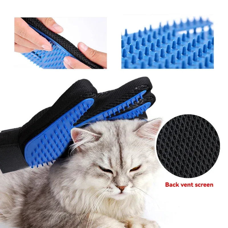 Pflegehandschuh aus Silikon mit Noppen an Handfläche und Fingern – Bild 3